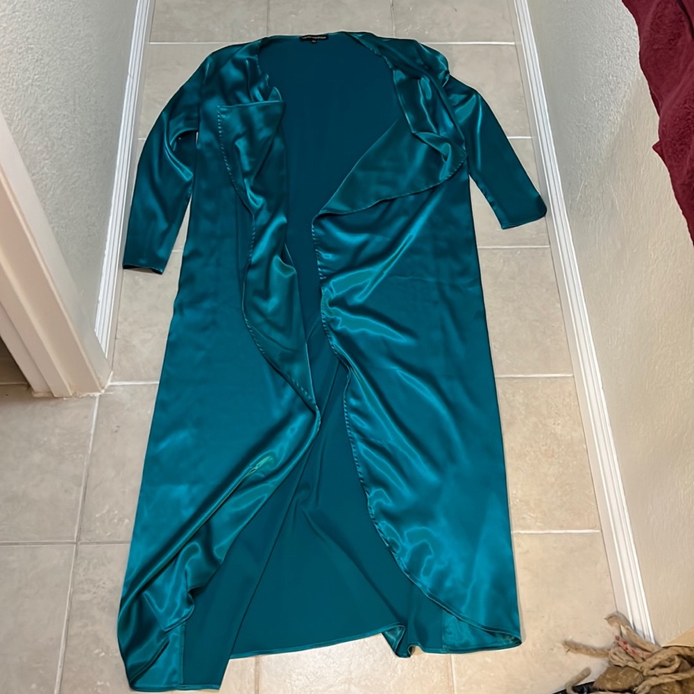 Naked wardrobe satin robe cardigan